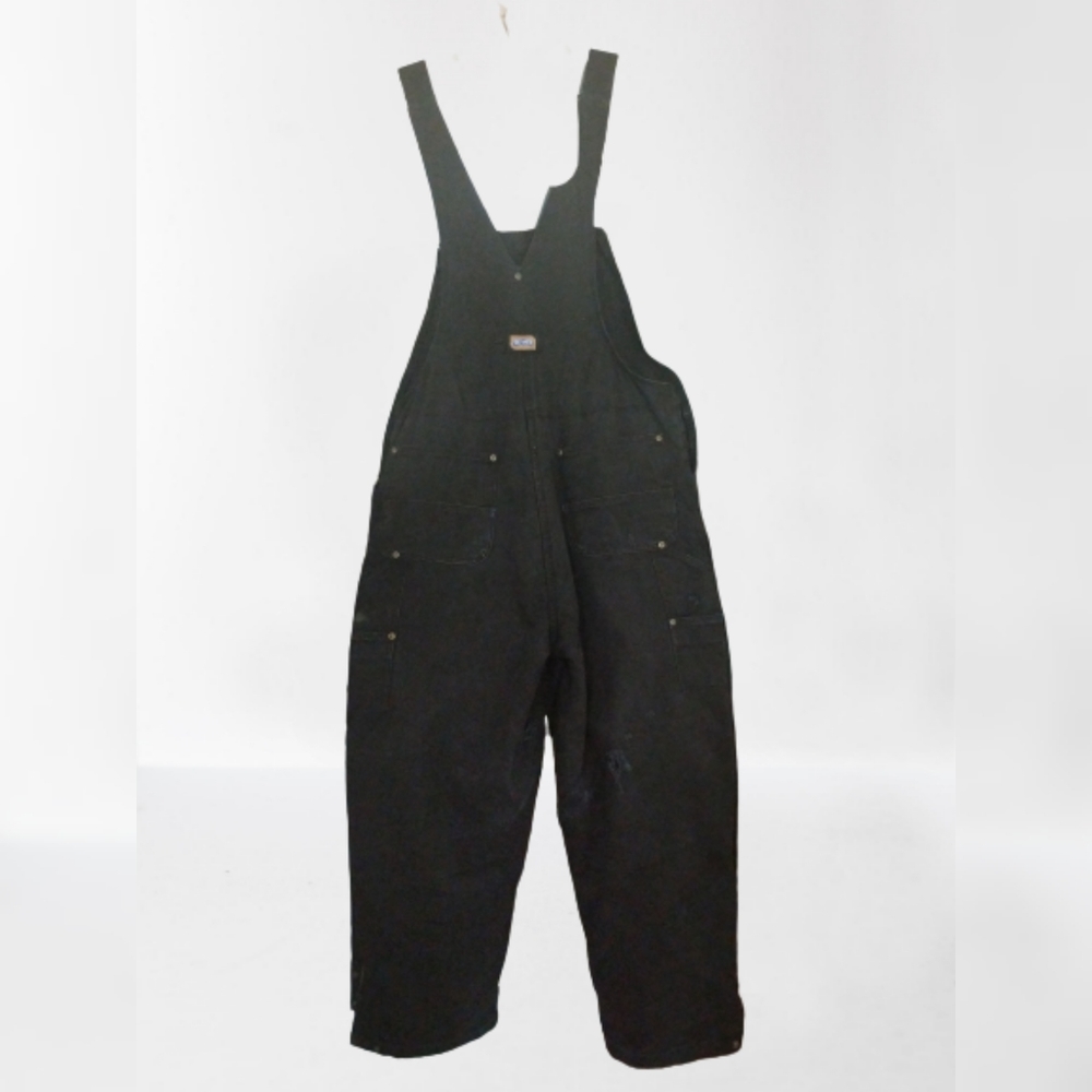 Destroyed Hobo Big Smith Insulated Bib Work Overalls Naturally Distressed *Flaws